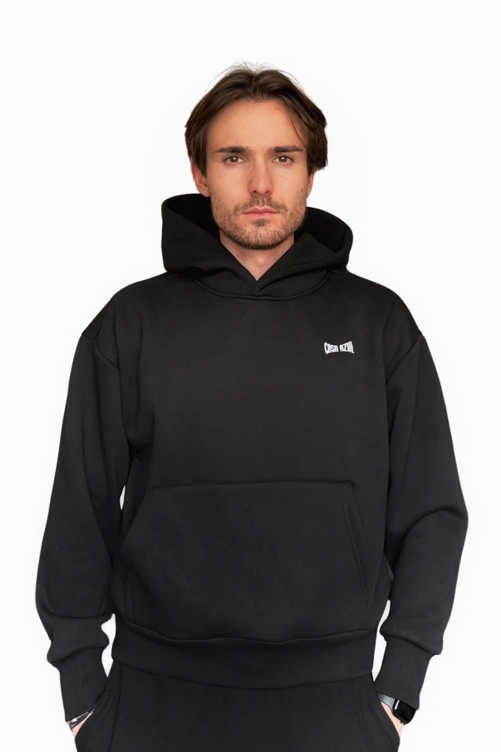 Boxy Oversized Hoodie - Chrome Signature